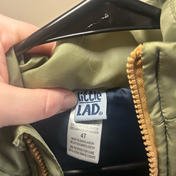 Little Lad 4T Puffer Vest Navy Blue & Green Quilted Toddler Boy Outerwear - Picture 3 of 4